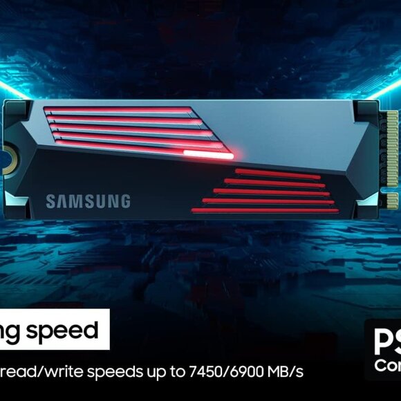 SAMSUNG 990 PRO w/ Heatsink SSD 2TB,4 & OLOy Blade RGB (OLOY) 32GB  DDR5 - Picture 1 of 3